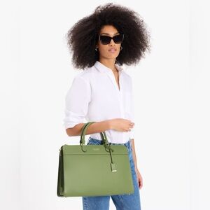 NWOT Kate Spade Morgan Laptop Bag Green - Retail $398